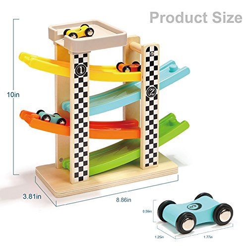 Toddler Toys for 1 2 Year Old Boy and Girl Gifts Wooden Race Track