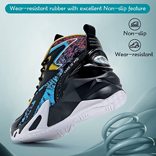 VITUOFLY Kids Basketball Shoes Boys Sneakers Girls Mid-top Sports Shoes