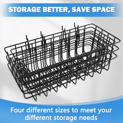 Dobures Pegboard Baskets, 4PCS Pegboard Baskets Bins Set