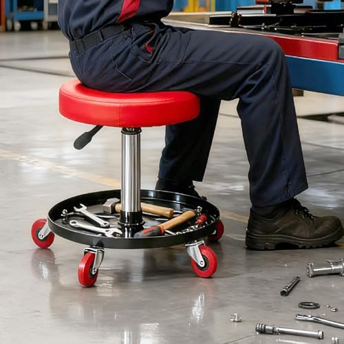 MOTOOS Mechanic Stool, Pneumatic Roller Seat Rolling Pneumatic Creeper