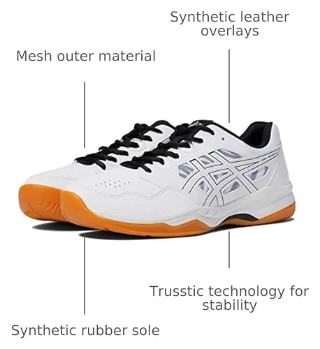 ASICS Men's Gel-RENMA Indoor Shoe, 9.5, White/Black