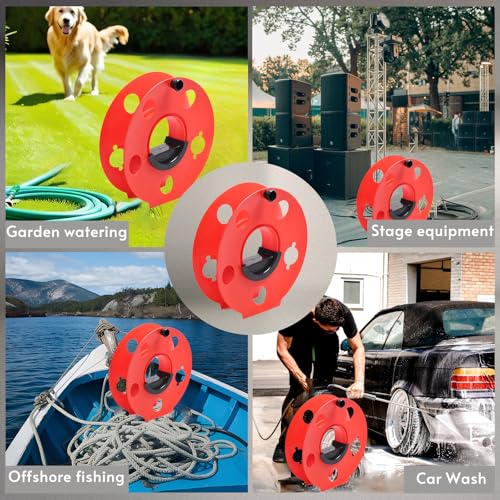 Homeon Wheels 100 ft Extension Cord Storage Reel, Impact-Resistant
