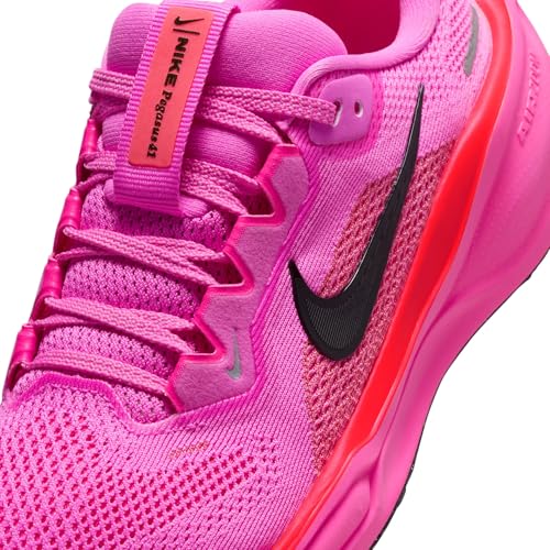 Nike, Unisex Kids, Pegasus 41 (Little Kid/Big Kid), Playful Pink/Off Noir/Hyper Pink, 7 Big Kid, Medium