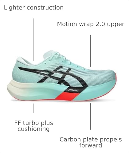 ASICS Unisex METASPEED Sky Running Shoes, 4M / 5.5W, Illuminate Mint/Black