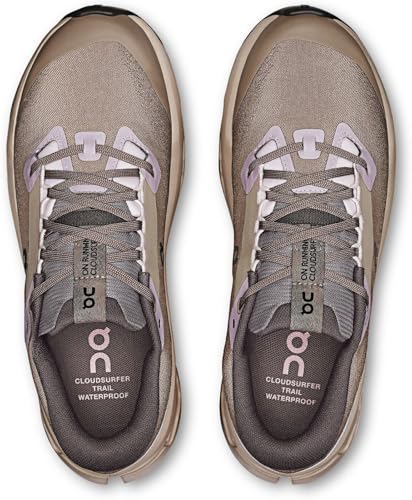 On Womens Cloudsurfer Trail 2 Waterproof Cinder/Desert 7 M