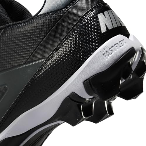 Nike Alpha Menace 4 Shark Football Cleats (Wide) (Black, US Footwear Size System, Adult, Men, Numeric, Wide, 10)