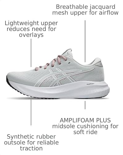 ASICS Women's Gel-Excite 11 Running Shoes, 9, Glacier Grey/White