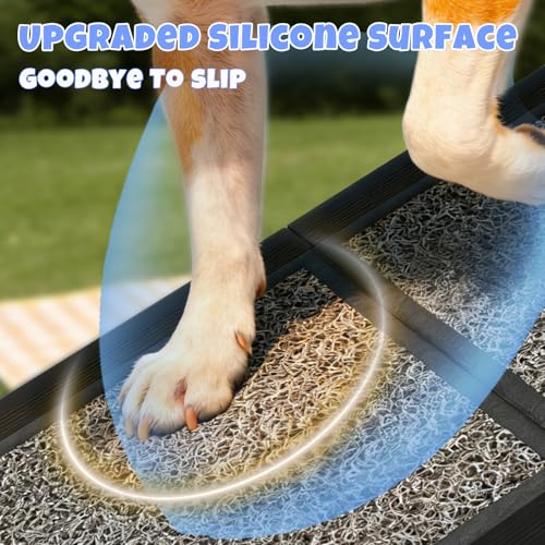 Dog Ramp for Car, Truck, 63"x17" Folding Non-Slip Pet Ramp for Large Dogs