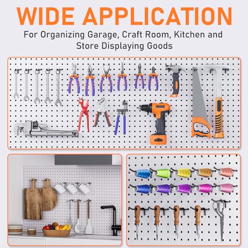INCLY 36 Pack 4/6/8 Inch Heavy Duty Pegboard Hooks for Hanging Tools