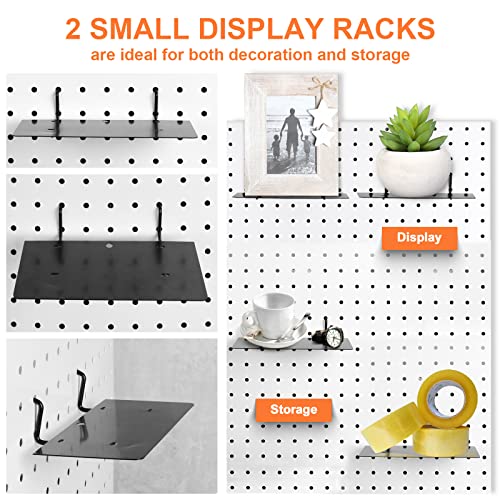 Pegboard Organizer Accessories 18 Pack, Peg Board Hooks Assortment (Black)
