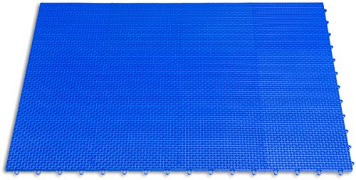 Big Floors DuraGrid Deck Tiles, Interlocking Outdoor Tiles for Patio, Self-Draining, UV-Resistant, Water-Resistant Modular Flooring, Easy Install, 40 Pack, Beige