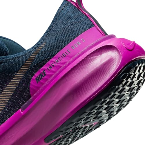 Nike Invincible 3 Women's Road Running Shoes (DR2660-404, Armory Navy/Vivid Grape/Hot Fuchsia/) Size 11