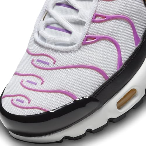 Nike Air Max Plus Womens Running Shoes, White/Citron Pulse-Black, 8 M US