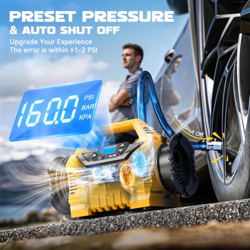 3X Faster 160PSI Cordless Air Compressor Compatible with DeWalt 20V Battery