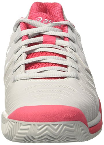 ASICS Gel-Resolution 7 Clay Womens Tennis Shoes E752Y Sneakers Trainers (UK 4 US 6 EU 37, Grey White red 9601)