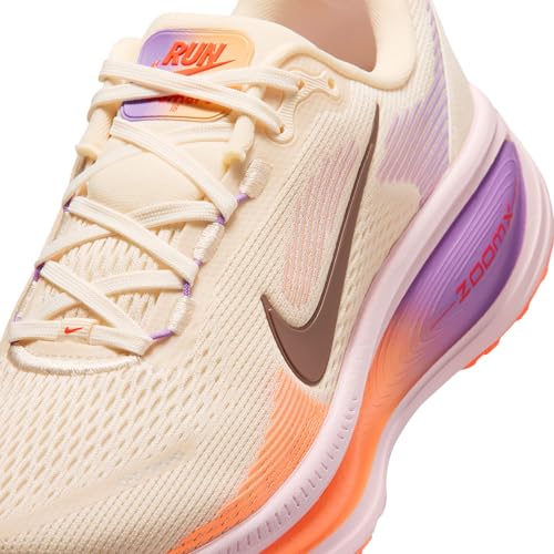 Nike Womens, Vomero 18, Chalk/Tattoo/Pink Foam/Bright Violet, 8 Medium