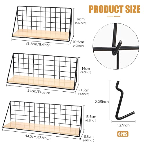 Coume Pegboard Shelves with Steel Pegboard Brackets and Hooks Tool Organizer Storage Tray Garage Basket Storage Display Accessories (Black)