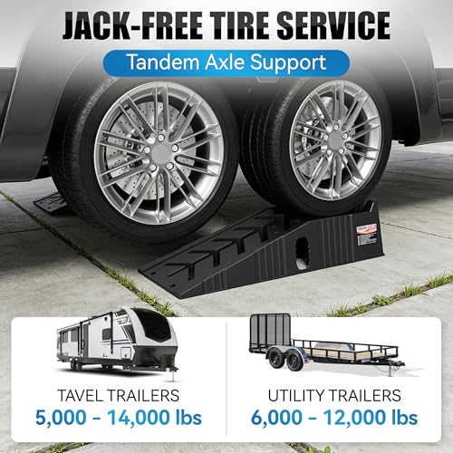 TOWKING 16000lb Stackable Heavy Duty Car Ramps for Oil Change,Save 50%Space