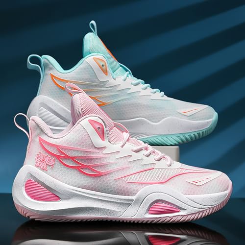 Huogra High Top Womens Mens Basketball Shoes Breathable Non Slip Outdoor Sneakers Comfortable Fashion Athletic Training Sport Shoes