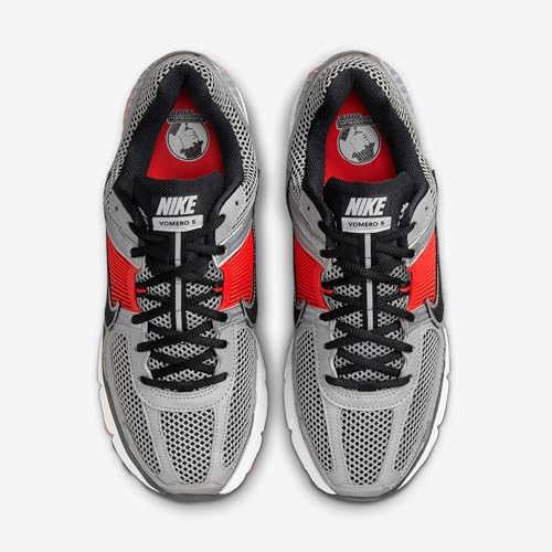 Nike Zoom Vomero 5 Men's Shoes (FJ4151-005, Metallic Silver/Flat Silver/Light Crimson/Black) Size 9