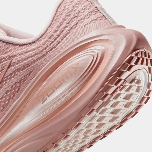 Women's Nike Vomero Plus Road Running Shoes in Particle Pink/mtlc Rose Gold-silt Red, Style HV8154-601