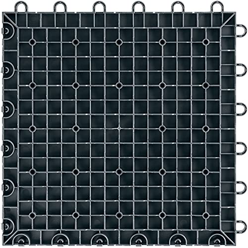 Speedway Garage Floor Diamond Tile, 12 x 12 x 0.5 in, Grey, 50-Piece Set