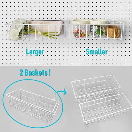Pegboard Organizers, Peg Board Baskets Clear Cups Multiple Hooks 33 Pack