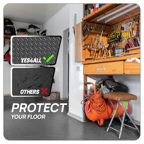 Yes4All EVA Interlocking Mats, Puzzle Floor Tiles, Foam Floor Padding with Border for Furniture, Home Space, Living Room, Garage 11,15,32,99 SQFT