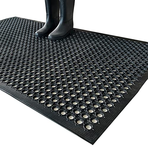 Uniboho Rubber Floor Mats Anti Slip 60"x35" for Outside Entrance