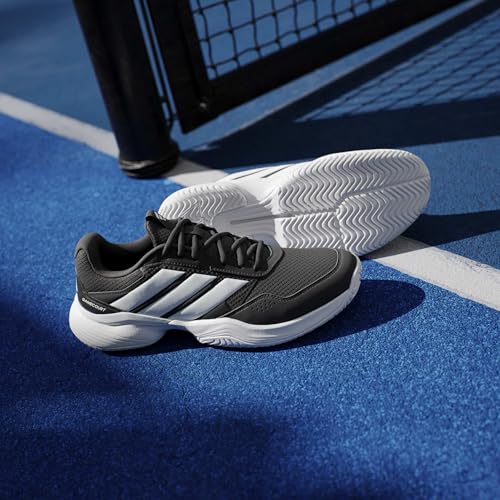 adidas Men's Gamecourt 3 All Court Tennis, BlackWhiteWhite, 9