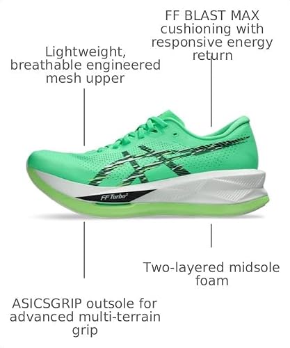 ASICS Men's SONICBLAST Running Shoes, 11, Vital Green/Black