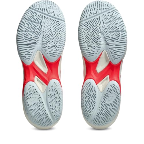 ASICS Women's Game FlyteFoam Pickleball Shoes, 9, Cream/Flash RED
