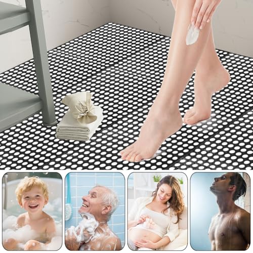 24 Pack Garage Floor Tiles, 12x12 Inch Interlocking Drainage Tiles Non-Slip