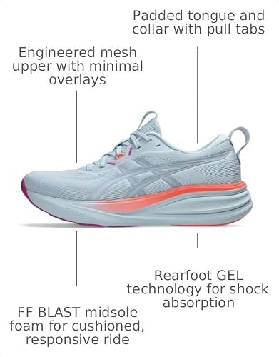 ASICS Women's Gel-Pulse 17 Running Shoes, 6.5, Sky/Grey Blue