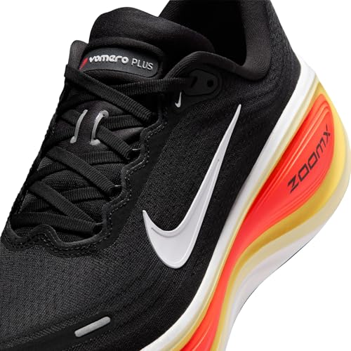 Nike Vomero Plus Men's Road Running Shoes (Black/Bright Crimson/Sail/White) Size 9.5