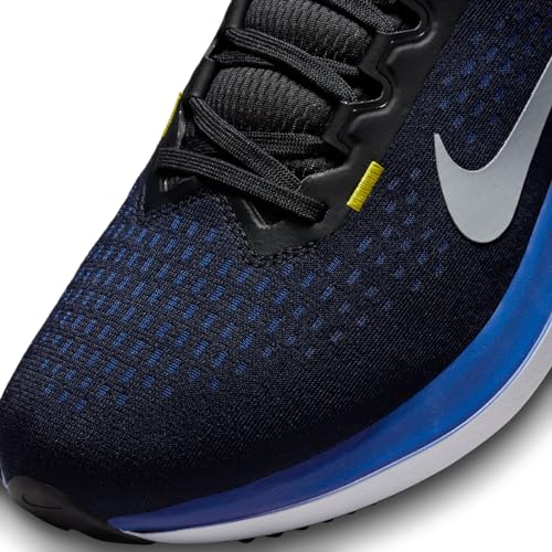 Nike Men's Air Winflo 10 Breathable Mesh Running Shoes Sneaker (Black/Wolf Grey/Racer Blue, US Footwear Size System, Adult, Men, Numeric, Medium, 9.5)