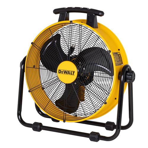 DEWALT 20 Inch Floor Fan, 180° Adjustable Tilting Drum Fan DXF2042