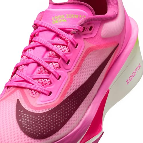 Nike Zoom Fly 6 Women's Road Racing Shoes (Pink Spell/Crimson Tint/Hyper Pink/Bordeaux) Size 7.5