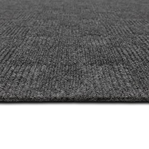 Mohawk Home 24" x 24" Indoor/Outdoor 0.25" Pile Height, Peel and Stick Carpet Tile, Grey Polyester, (15 Tiles) (60 sqft/Box)