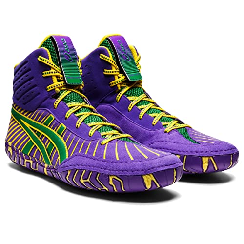 ASICS Men's AGGRESSOR 4 Wrestling Shoe, 10, ROYAL AZEL/GREEN