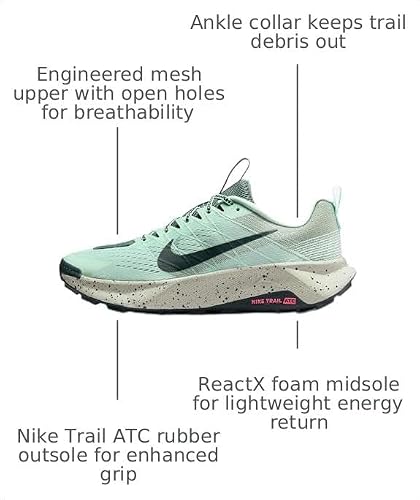 Nike Wildhorse 10 Men's Trail Running Shoes (Mint Foam/Clay Green/Hyper Pink/Seaweed) Size 7