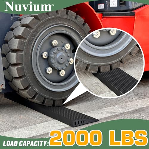 Nuvium 1" Rise Rubber Threshold Ramp for Doorways, Wheelchair Ramp
