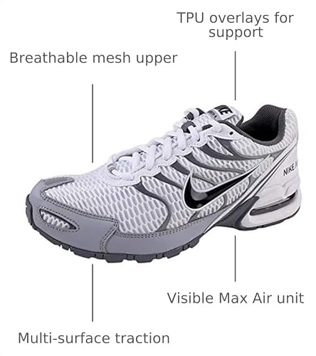 Nike Men's Air Men's Max Torch 4, White/Anthracite-Wolf Grey-Cool Grey, 10.5
