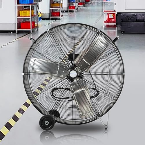 BILT HARD 36" 21800 CFM High Velocity Drum Fan, 2-Speed Heavy Duty Industrial Shop Fan with Casters & Handles for Warehouse, Factory Workshop and Garage Use