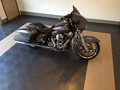 Big Floors RaceDeck Garage Floor Tiles, Interlocking Garage Flooring, CircleTrac Non-Slip Heavy-Duty Copolymer Modular Tile, Easy Install (Beige, 24 Pack of 12 x 12" Tiles, 24 Sq Ft)