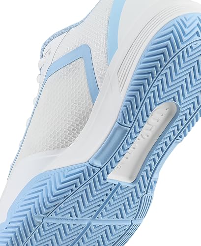WILSON CourtGlide Women's Tennis Shoe - White/Airy Blue/Navy Blazer, Size 10 US