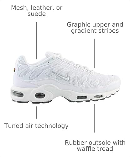 NIKE mens Air Max Plus SE TN1 Tuned Sneaker, White/Black/Cool Grey, 7.5