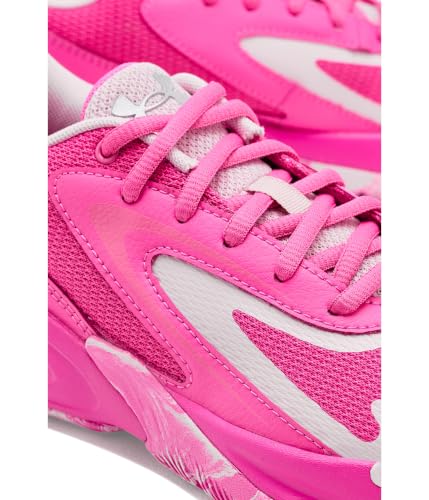 Under Armour Unisex Grade School Size Lockdown 8 Basketball Shoe, (637) Pink Frenzy/Prime Pink/Metallic Silver, 6, US