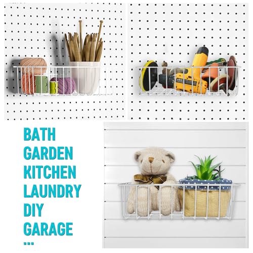 Pegboard Organizers, Peg Board Baskets Clear Cups Multiple Hooks 33 Pack