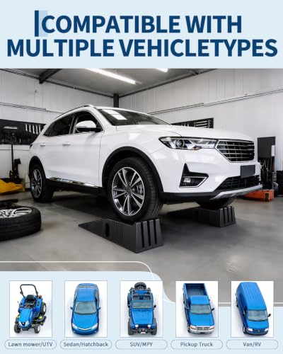 Heavy Duty Car Ramps, 2 PCS 16000 lbs GVW Capacity, 7.6 in Lift Height